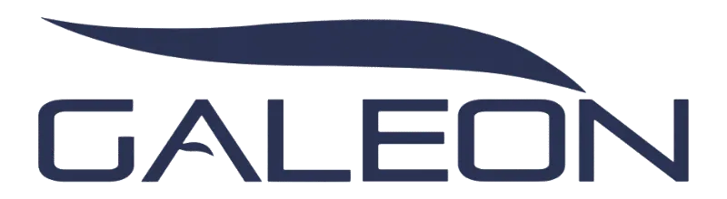 Das Galeon-Home-Logo auf grünem Hintergrund.